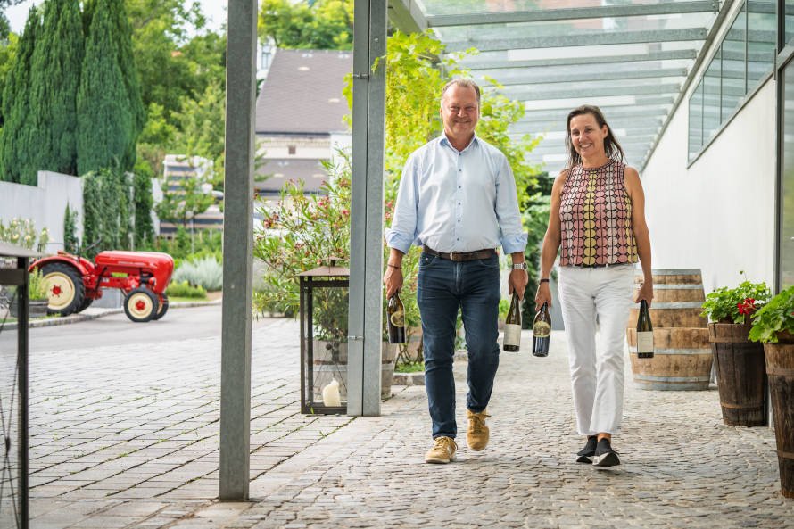 Fritz und Lissi Wieninger vom Weingut Wieninger zu Gast bei Wein am Berg 2024