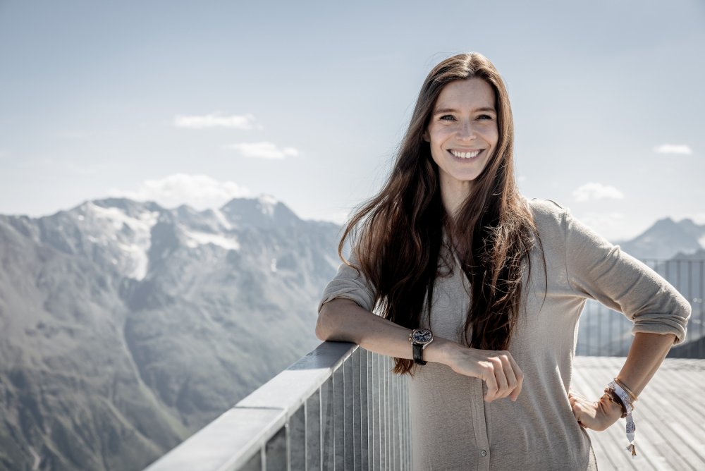 Elisabeth Muth from the wine estate Rappenhof as guest at the Wein am Berg - Summer Edition 2023 in Sölden