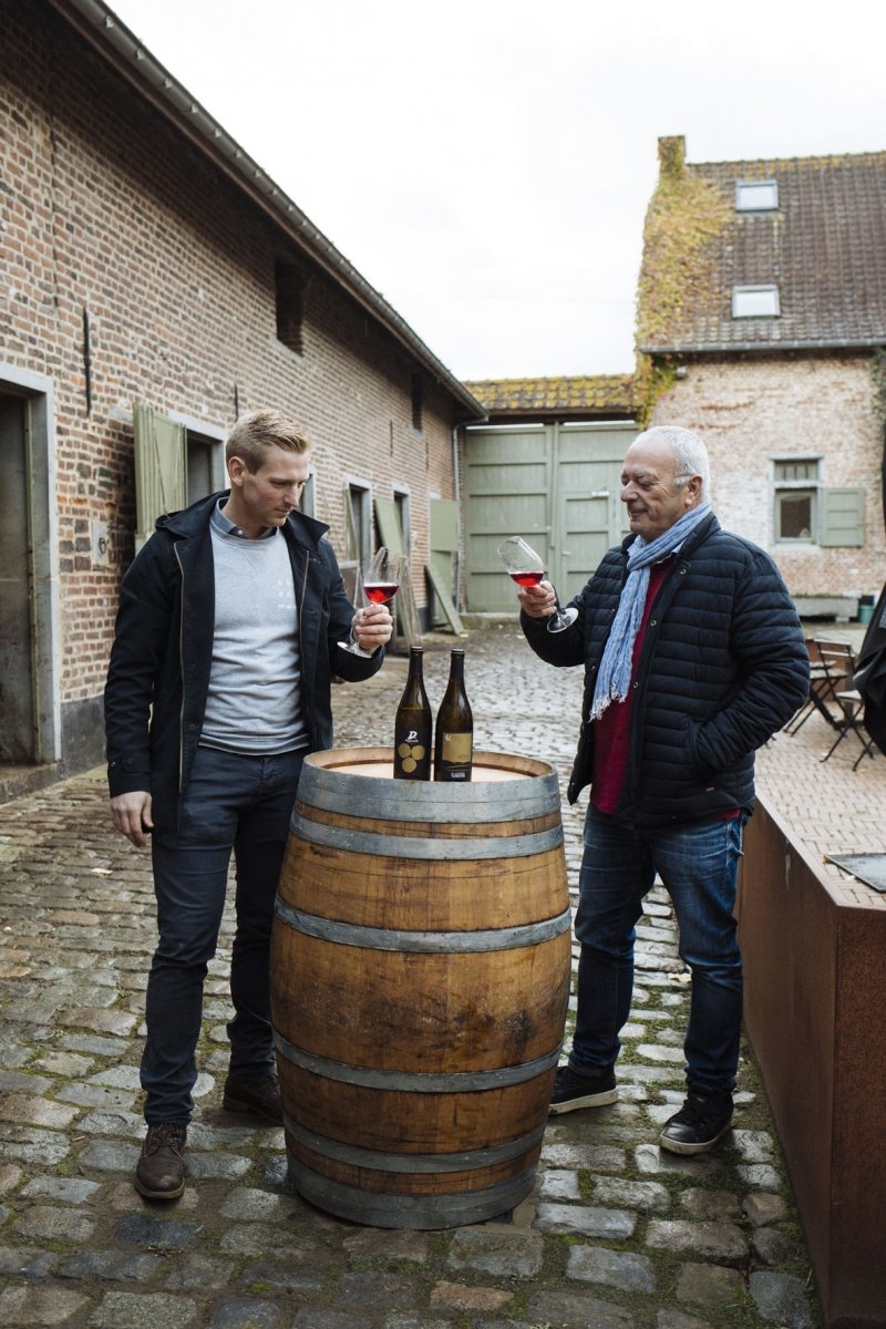 Eric Geyssens und Sam Dehandschutter von der belgischen Wijndomein Dappersveld-Woestijn