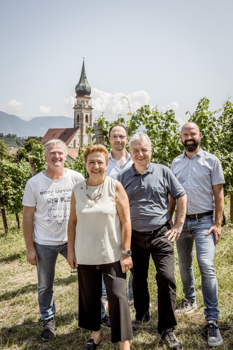 Visit in St.Pauls together with the PINO3000 winegrowers Paul Achs, Joachim Heger und Wolfgang Tratter und host Angelika Falkner from the 5 star hotel Das Central in Sölden