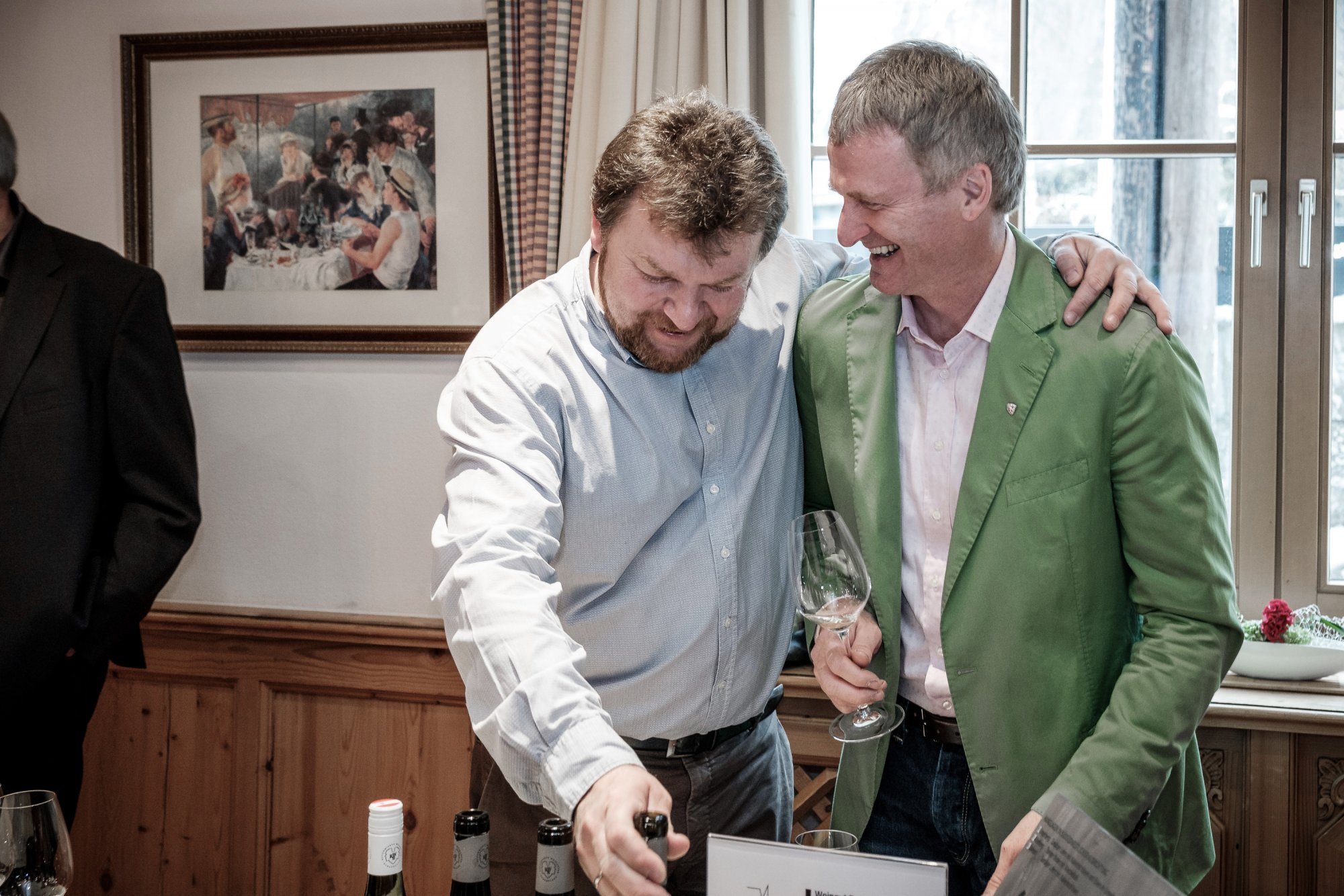 Albert Gesellmann & Paul Achs bei Wein am Berg in Sölden